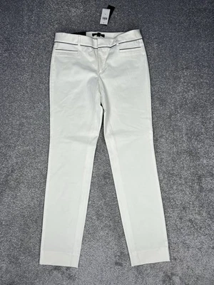 Banana Republic Sloan Skinny Pants Womens 4 White Stretch Tailored Performance - Image 1 of 4