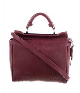 3.1 PHILLIP LIM Ryder Small Burgundy Leather Top Handle Satchel Crossbody Bag