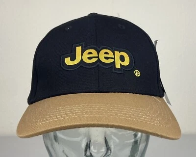 Gorra ajustable Jeep Snapback con licencia oficial nueva con etiquetas negra marrón Foto 1 de 4