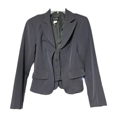 A-List by Wrapper Womens Gray Stretch Blazer Size 7/8 New - Image 1 of 4