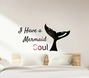 Wall Decal Sea Mermaid Fairytale Girl Bedroom Vinyl Decor gz413 - Picture 1 of 4