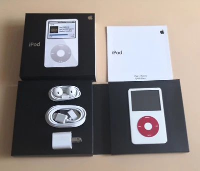 NEW-Apple iPod Classic Video 5th Generation U2 Special Edition White/Red (30GB) - Image 1 of 4