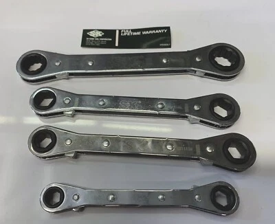 SK Hand Tools  4 Piece 9MM to 17MM Ratcheting Box End Wrench Set Made in USA - Image 1 of 3