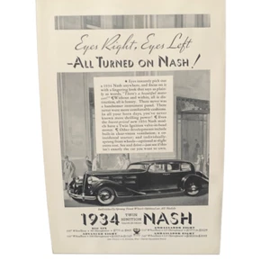 Vintage 1934 Nash Eyes All Turned on Nash Ad Advertisement - Picture 1 of 4