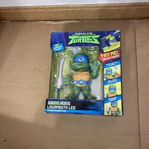 Nickelodeon Babble Heads LOUDMOUTH LEO 5-Inch Figure Train 'N Battle TMNT - New - Picture 1 of 3