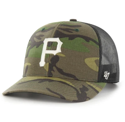 Pittsburgh Pirates '47 Brand Camo Trucker Adjustable Hat - Image 1 of 2