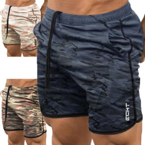 Men's Sports Training Bodybuilding Summer Shorts Workout Fitness GYM Short Pants - Picture 1 of 11