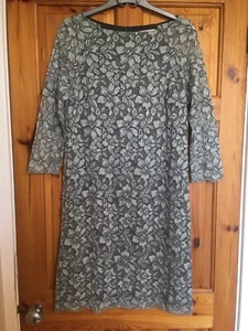 Per Una Sage Green Lace Lined Dress Size 12 By From Marks And Spencer - Picture 1 of 7