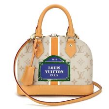 Louis Vuitton Alma BB Canvas Shoulder Bag for Women - Beige/Ocher