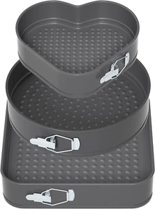 Non-Stick Springform Cake Pan Set of 3 with Removable Bottom - Picture 1 of 12