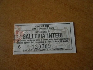 LUX KINO TICKET TURIN 70er Jahre - Bild 1 von 2