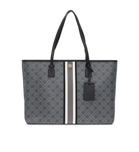 Tory Burch Borsa jacquard con logo monogramma e zip