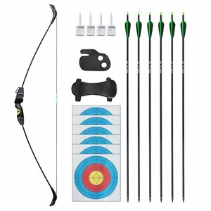 Fiocco per bambini set 6x frecce giovani destro e sinistro principianti tiro con l'arco allenamento arco - Foto 1 di 6