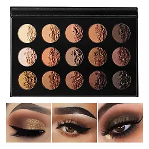 Nude Gold Eyeshadow Palette Natural Naked Smokey Warm Neutral 15 Shades - Picture 1 of 12