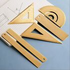 Vintage Painting Drawing Tools Metal Triangle Ruler Protractor  For Students