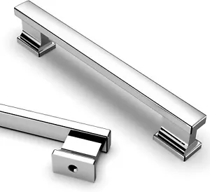 6 Pack 5 Inch(128Mm) Polished Chrome Kitchen Cabinet Handles, Cabinet Pulls Kitc - Picture 1 of 1