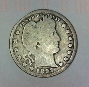 Nice 1897 Barber Quarter Buy it Now - Picture 1 of 2