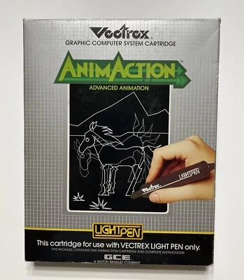 Vintage GCE Vectrex AnimAction Complete 1982 Light Pen Video Game CIB NICE - Image 1 of 4