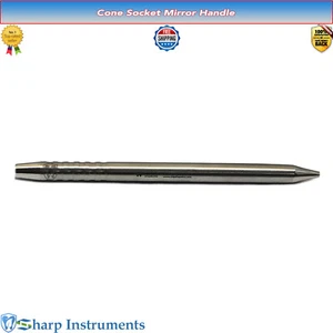 Dental Mouth Mirror Handle Round Cone Socket Stainless Steel Hollow Handle CE - Picture 1 of 2