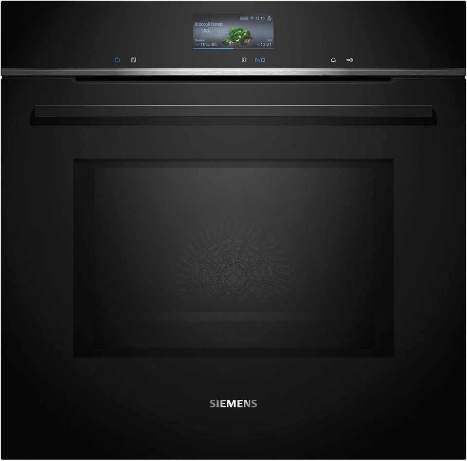 Siemens iQ700 HM776GKB1 Elektrischer Einbau-Backofen mit Mikrowelle - Schwarz/Edelstahl