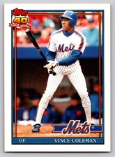 1991  Topps Traded #23T Vince Coleman New York Mets