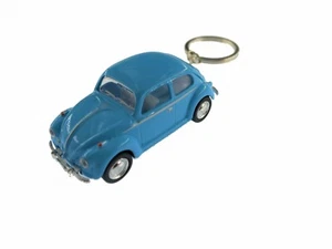 2.5" Kinsmart 1967 VW Beetle Pastel Keychain Diecast Model Toy Car 1:64 Blue - Picture 1 of 2