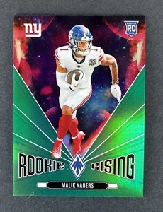 2024 Panini Phoenix Football Malik Nabers Rookie Rising RC Verde /25 - Foto 1 di 2