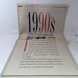 Miami Herald 1990s Century of South Florida Sports Newspaper Sixth in a Series - Picture 1 of 5