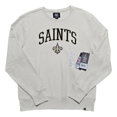 NUEVO CON ETIQUETAS New Orleans Saints Gamebreak Sudadera Para Hombres XL '47 Marca NFL Pullover Crema Foto 1 de 4