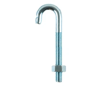 Hampton 02-3459-861 Zinc-Plated Steel J-Bolt 5/16x3 L in. with Nut (Pack of 10) - Picture 1 of 1