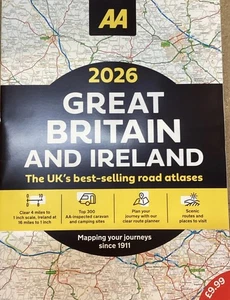 AA 2026. Great Britain and Ireland: NEW Paperback Road Atlas Map UK. Free Post - Picture 1 of 2