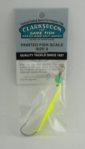 Clarkspoon 0RBM-CHFS 3/0 Painted ClarkSpoon Chartreuse with/Fish Scale - Picture 1 of 4