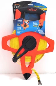 Cinta métrica Lufkin FE200 FIBRA DE VIDRIO 1/2" X 200' sin torceduras sin nudillos nueva - Imagen 1 de 6