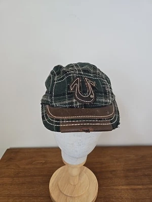 Gorra corta True Religion Newsboy Bill para hombre de colección a cuadros verde gorra de taxi grunge Foto 1 de 4