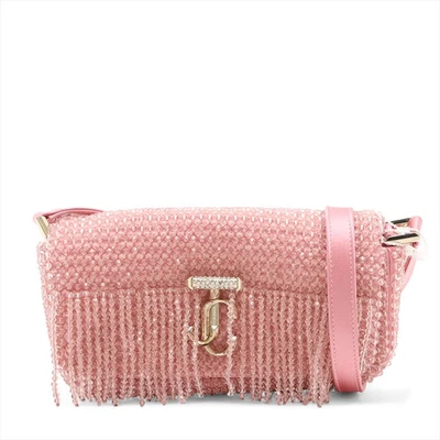 Jimmy Choo Varennes Mini satin x beads Shoulder bag Pink - Изображение 1 из 4