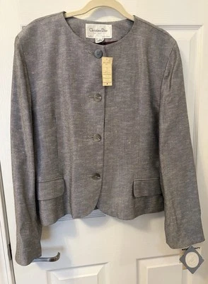 Christian Dior The Suit Black White Grey 66615J #520 Navy Cut 24022J Regia Sz 14 - Image 1 of 4