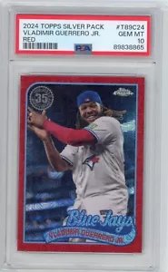 Vladimir Guerrero Jr. 2024 Topps Serie 1 silberne Packung roter Refraktor/5 PSA 10 - Bild 1 von 2