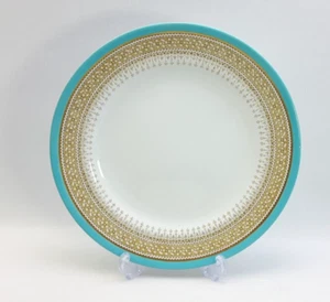 Antique Royal Worcester 23.5cm Lunch / Dessert Plate - Turquoise & Gold Gilt - Picture 1 of 7
