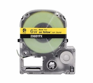 Cinta PX negra sobre amarilla Epson 206BYPX 1/4" KSun 206BY - Imagen 1 de 3