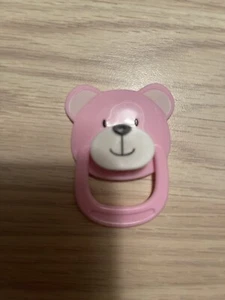 Magnetic Pacifier For Reborn Doll PINK Teddy Bear Face USA FAST SHIPPING - Picture 1 of 4