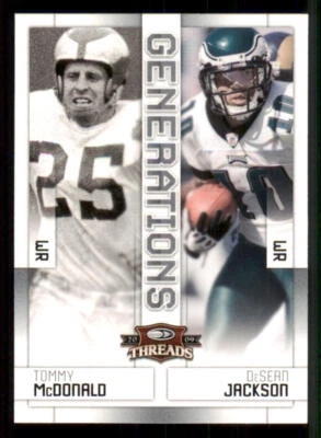2009 Donruss Threads Generations #2 Tommy McDonald/DeSean Jackson - Image 1 of 2