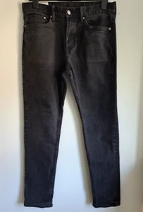 H&M 5 pocket Black Jean Slim Leg size 32 waist 30 inside leg vgc - Picture 1 of 9