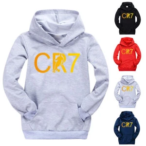 CR7 Kinder Jungen Hoodie Sweatshirt Kapuze Pullover Freizeit Frühling Herbst - Bild 1 von 13
