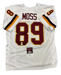 Washington Commanders Santana Moss Signed Auto Wht Custom Jersey HTTR - JSA COA - Picture 1 of 3