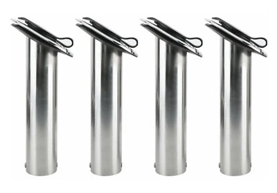 4Pcs Marine Boat Fishing Rod Holder Stainless Steel 30 Degree Flush Mount  - Image 1 of 4