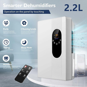 2200ml Dehumidifier with Air Purifier Portable for Condensation Moisture Damp UK