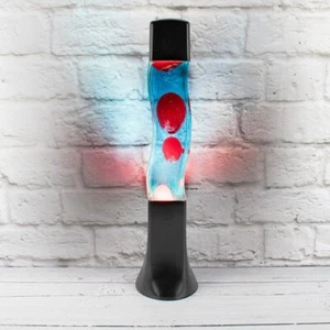 Lava Lamp Groovy Blue Liquid Red Wax Wavy Design - Picture 1 of 1