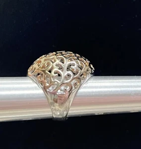 Design Domed Ring Size 6 Two Tones - Picture 1 of 7