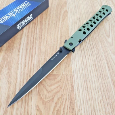Cold Steel Ti-Lite Liner Folding Knife 6" AUS-8A Steel Blade Green ZY-EX Handle - Image 1 of 4