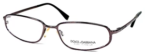 DOLCE & GABBANA DG223 TITANIUM NOS Japan Dark Brown Eyeglasses Frame 53-16mm - Picture 1 of 11